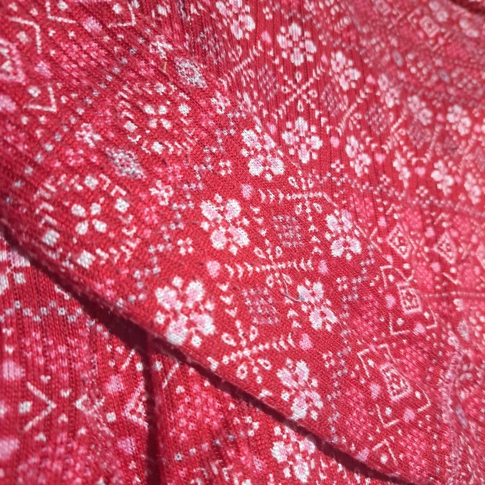 Laura Ashley Girls Red Fair Isle Pajama Set Size 6 Christmas Sleepwear Holiday